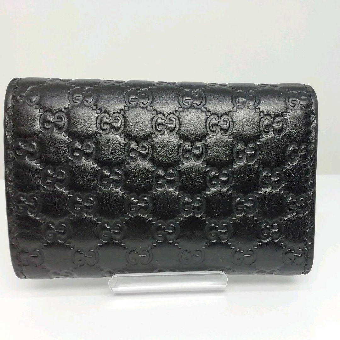 GUCCI　グッチ　シマレザー　ブラック　キーケース　６連タイプ　保存袋・付属品