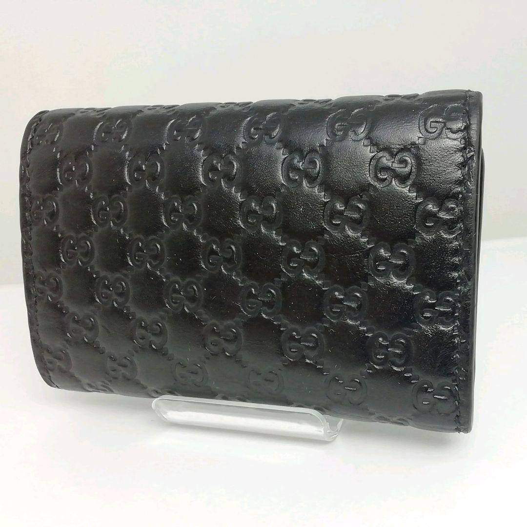 GUCCI　グッチ　シマレザー　ブラック　キーケース　６連タイプ　保存袋・付属品