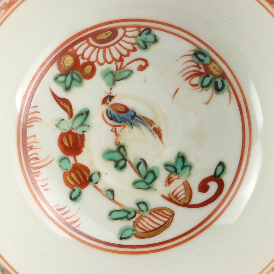 Y2557-1 永楽善五郎 呉洲赤絵 鉢 合わせ箱付き　き