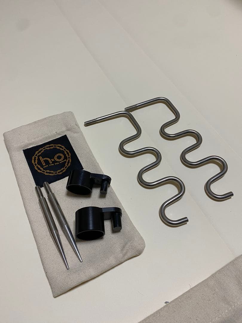 美品　hxo design ギア・ライトポール　ストレージトレーセット　グリーン