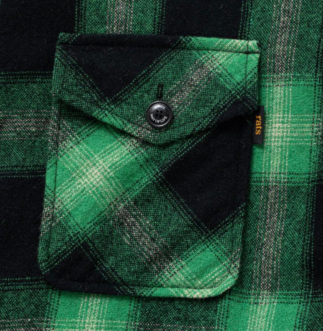 RATS 新作シャツジャケット　キムタクWOOL CHECK SHIRT JKT