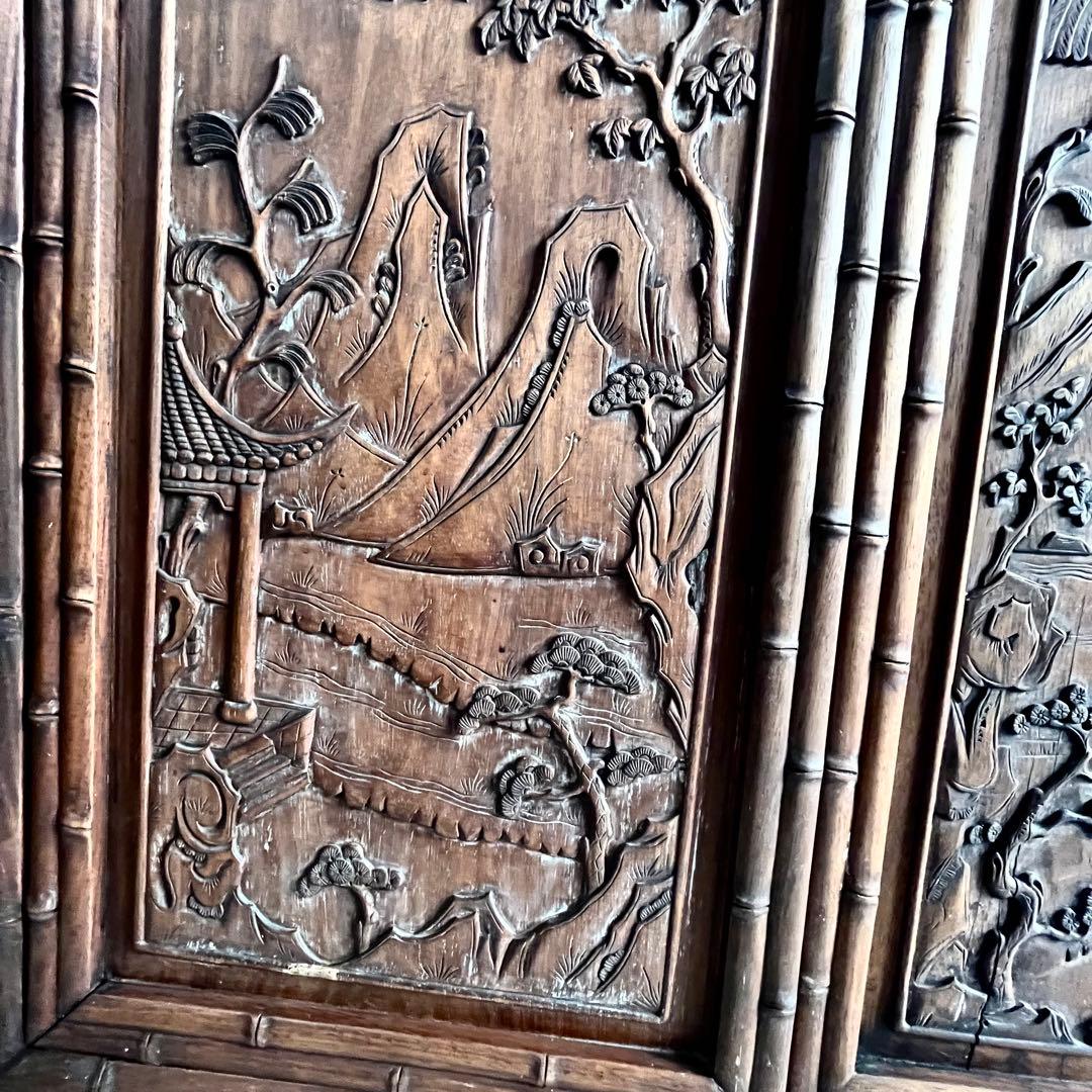 最高級 大阪唐木指物 紫檀 茶棚 茶箪笥 飾り棚 サイドボード キャビネット