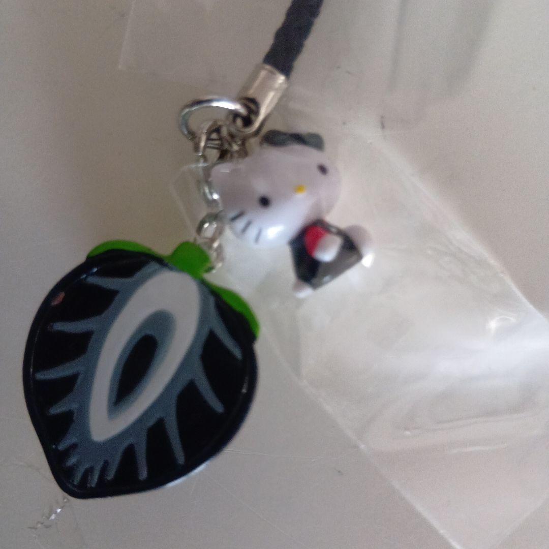 ハローキティ ブラックフルーツストラップ