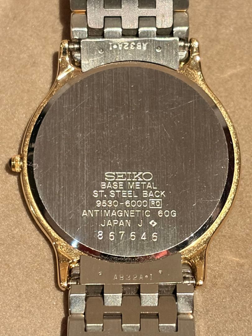 ★美品★セイコー SEIKO ドルチェ DOLCE★グレー文字盤★9530