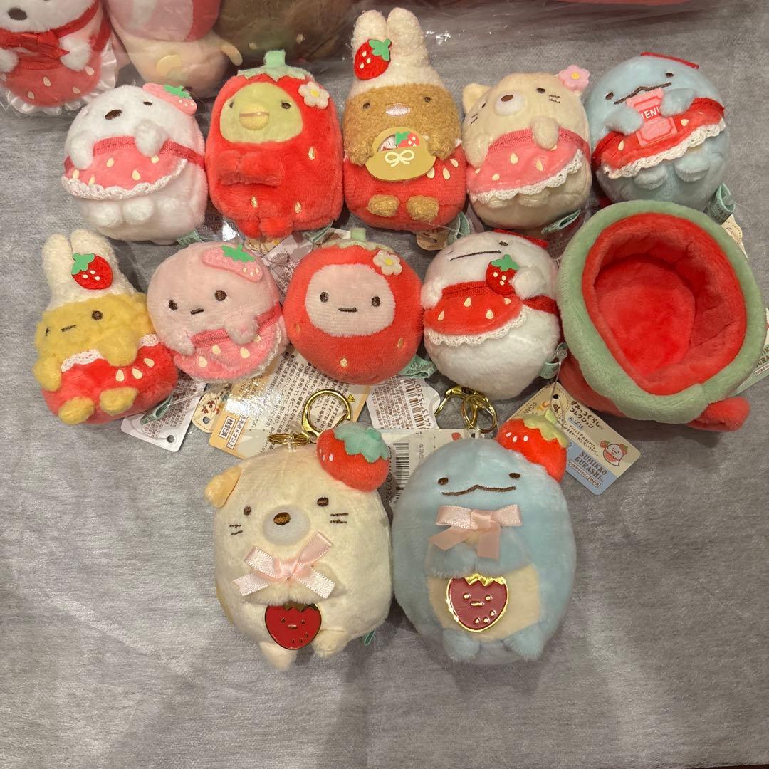 すみっコぐらし 喫茶すみっコいちごフェア 受注生産　てのりぬいぐるみ