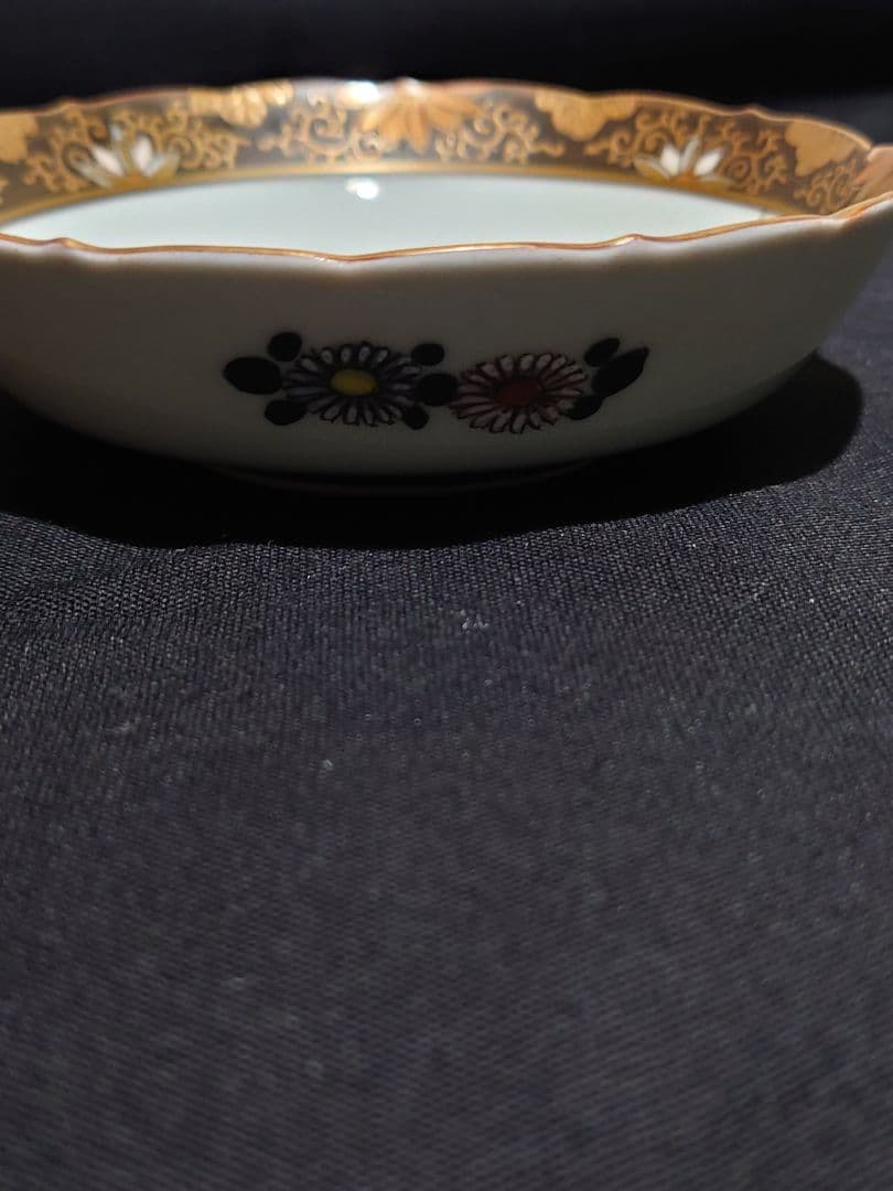 【九谷焼　島崎玉香　朝日製】 小皿