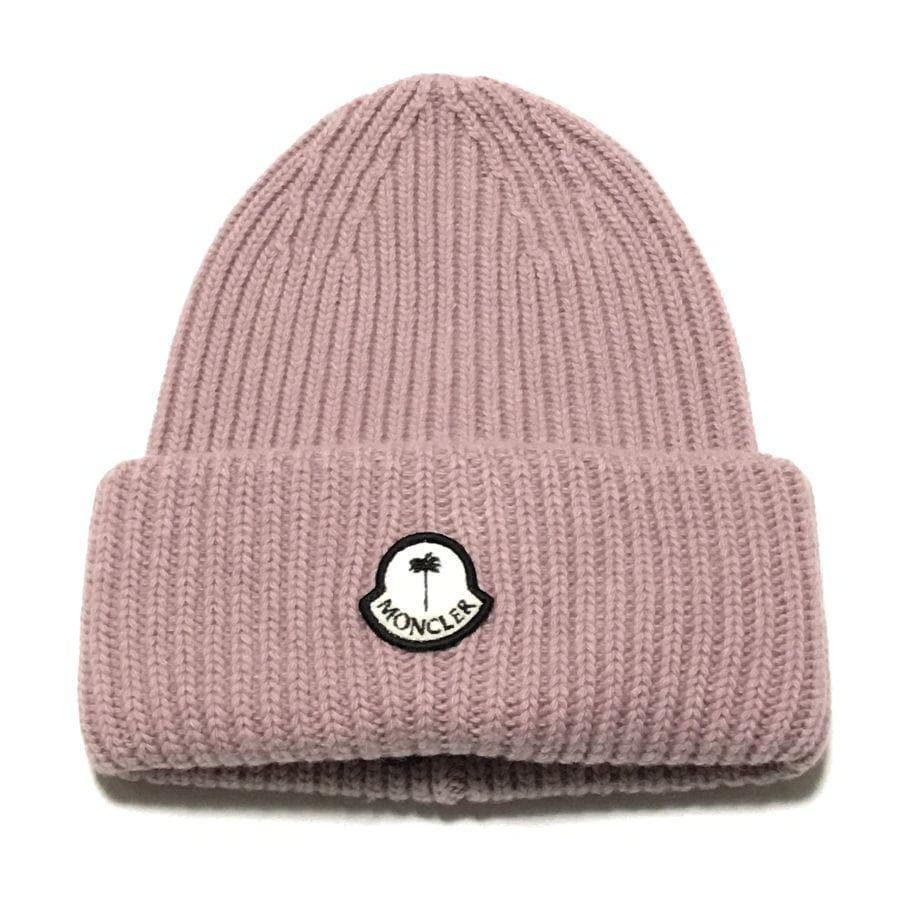 ピンク　MONCLER PALM ANGELS　ニットキャップ　モンクレール