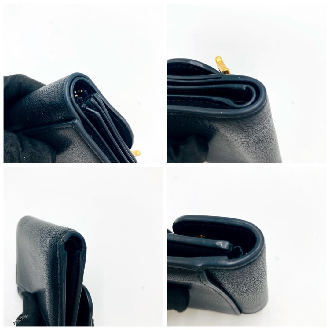 Dior ディオール　ロータスウォレット　折財布　サドル　ブラック　⑥