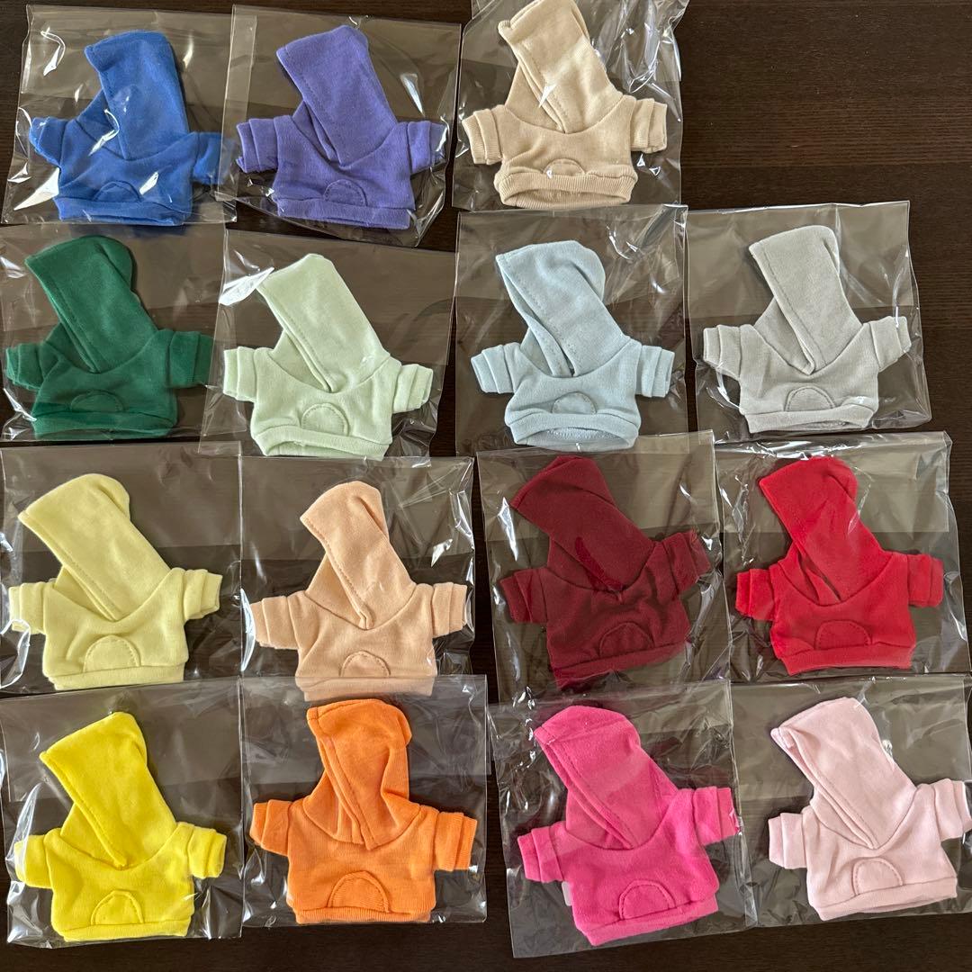 確認用ちびぬいちゃんのパーカー＆オーバーオール