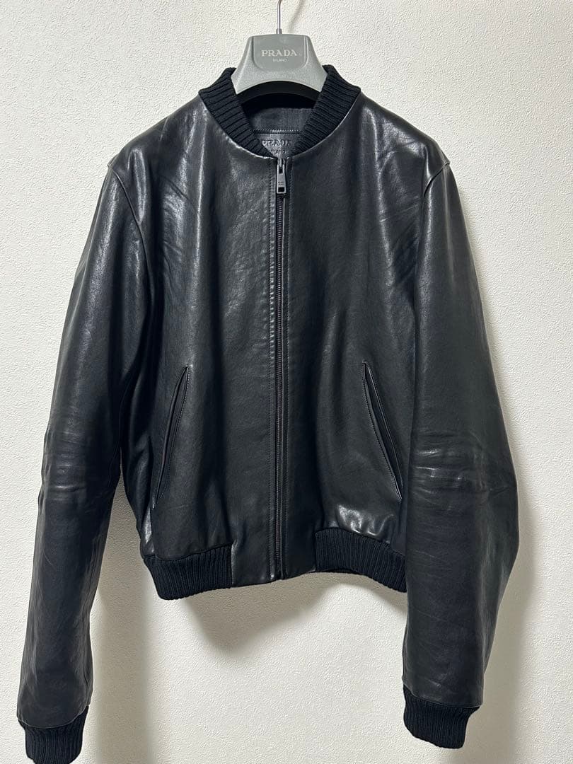 PRADA 23SS レザーボンバージャケットUPW455