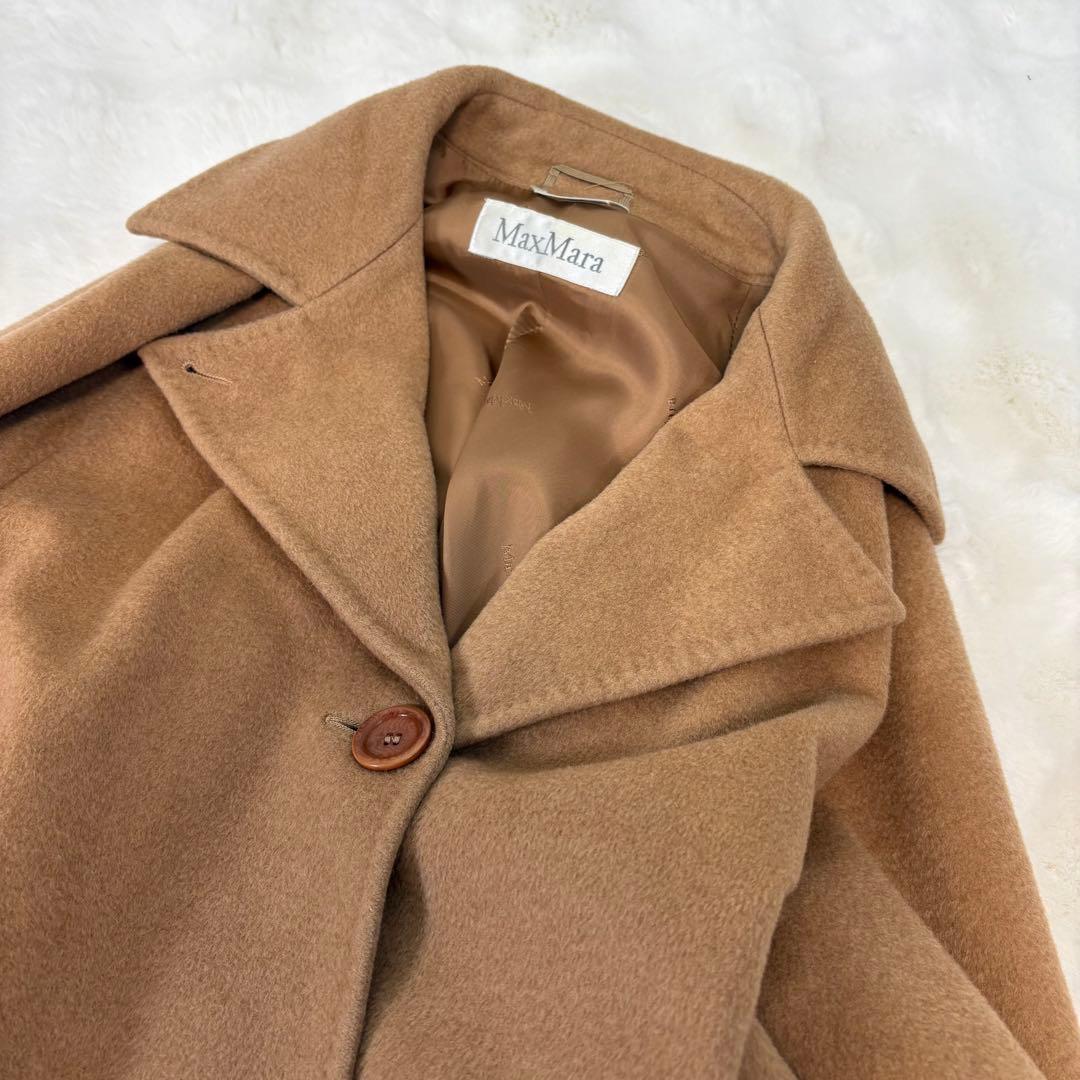 MaxMara マックスマーラ 白タグ キャメルヘアー ロング チェスターコート