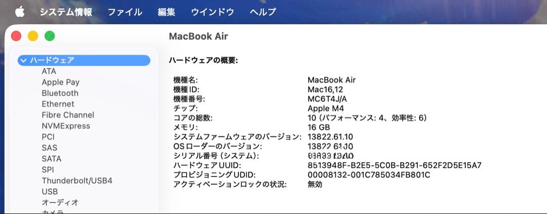 ち*つ様 【超美品】MacBook Air M4 256GB 限定保証付 オフィ