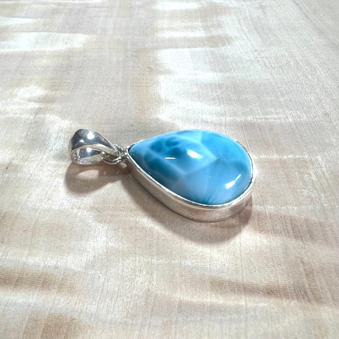 高品質　ラリマー　ペンダント　ネックレス　silver925 3-22