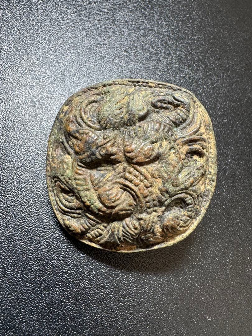 龍文様 剣装飾品 W時代物 銅製の彫刻 中国古美術 極細工 工芸品 美術品置物