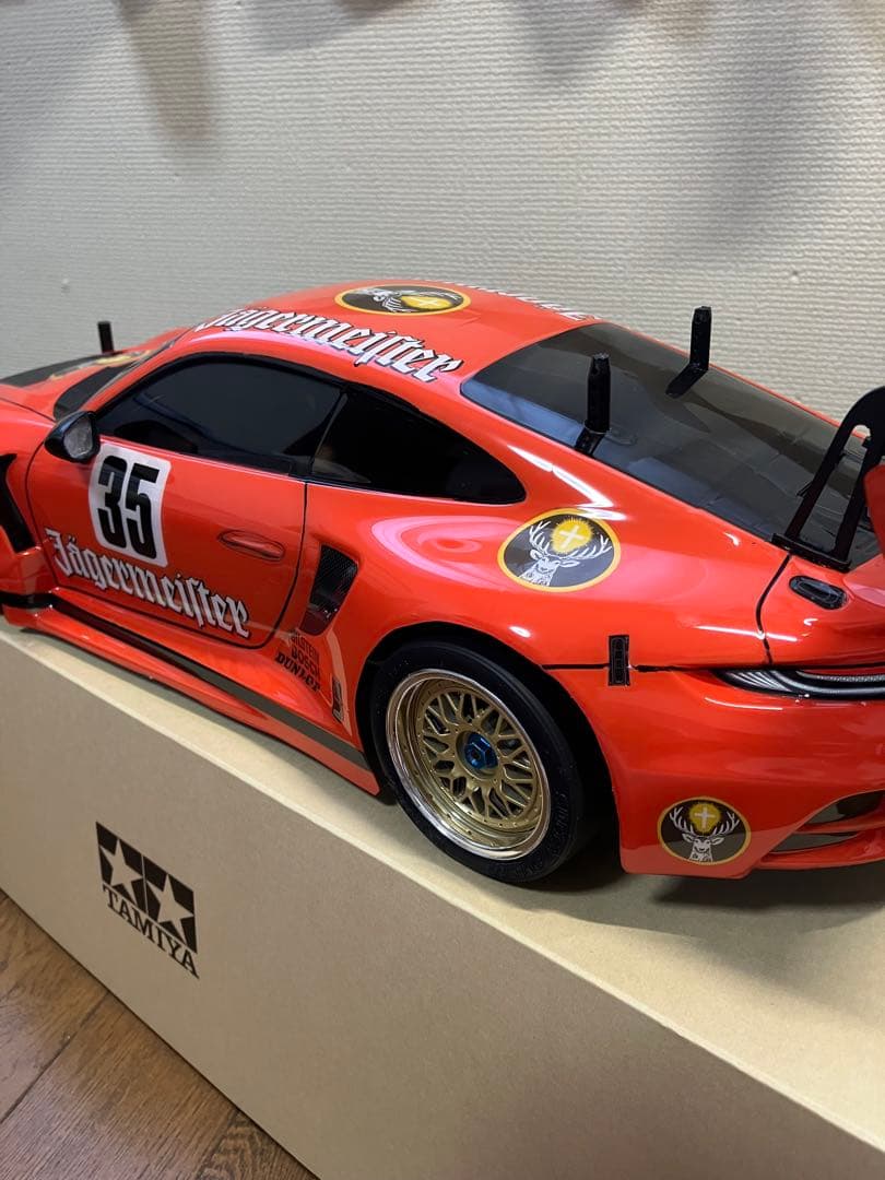 値下げしました。TAMIYA ポルシェ911 GT3R イェーガーマイスター仕様
