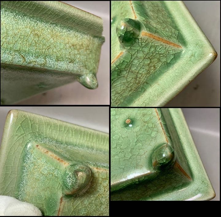 中国 足付四方盤　f2220720