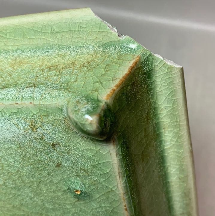 中国 足付四方盤　f2220720