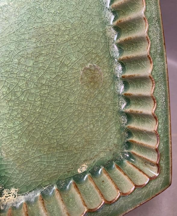 中国 足付四方盤　f2220720