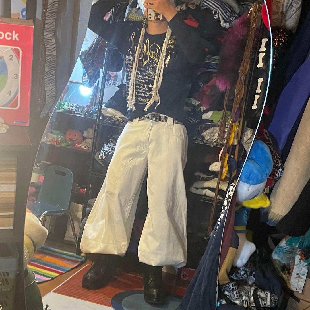 archive 00s ワイドパンツ サルエル y2k平成 白 シンヤコズカ 似