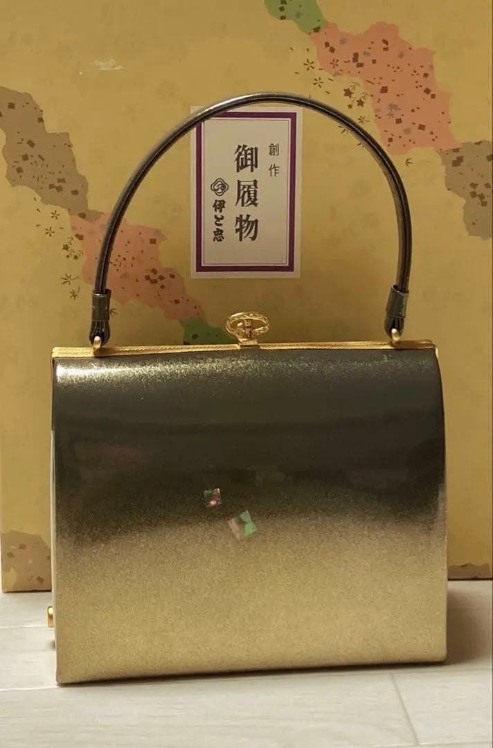 《箱付き》伊と忠　高級　草履バッグセット　螺鈿細工