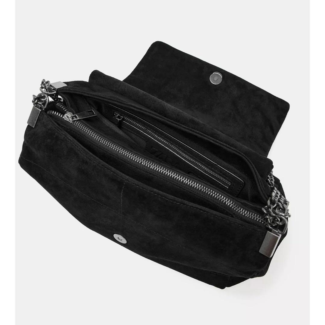 完売品 ZARA レザーショルダーバッグ 新品タグ付き ブラック