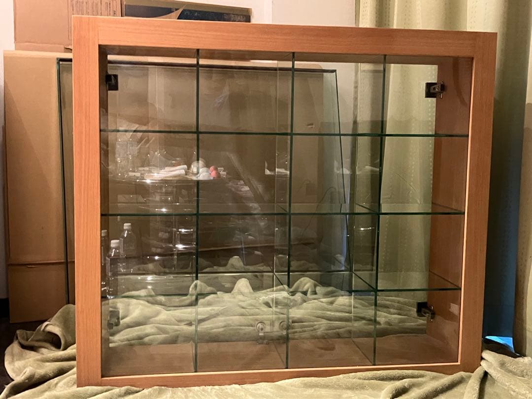 【引き取り限定】 ウッド×ガラス製ディスプレイ　ショーケース 店舗用