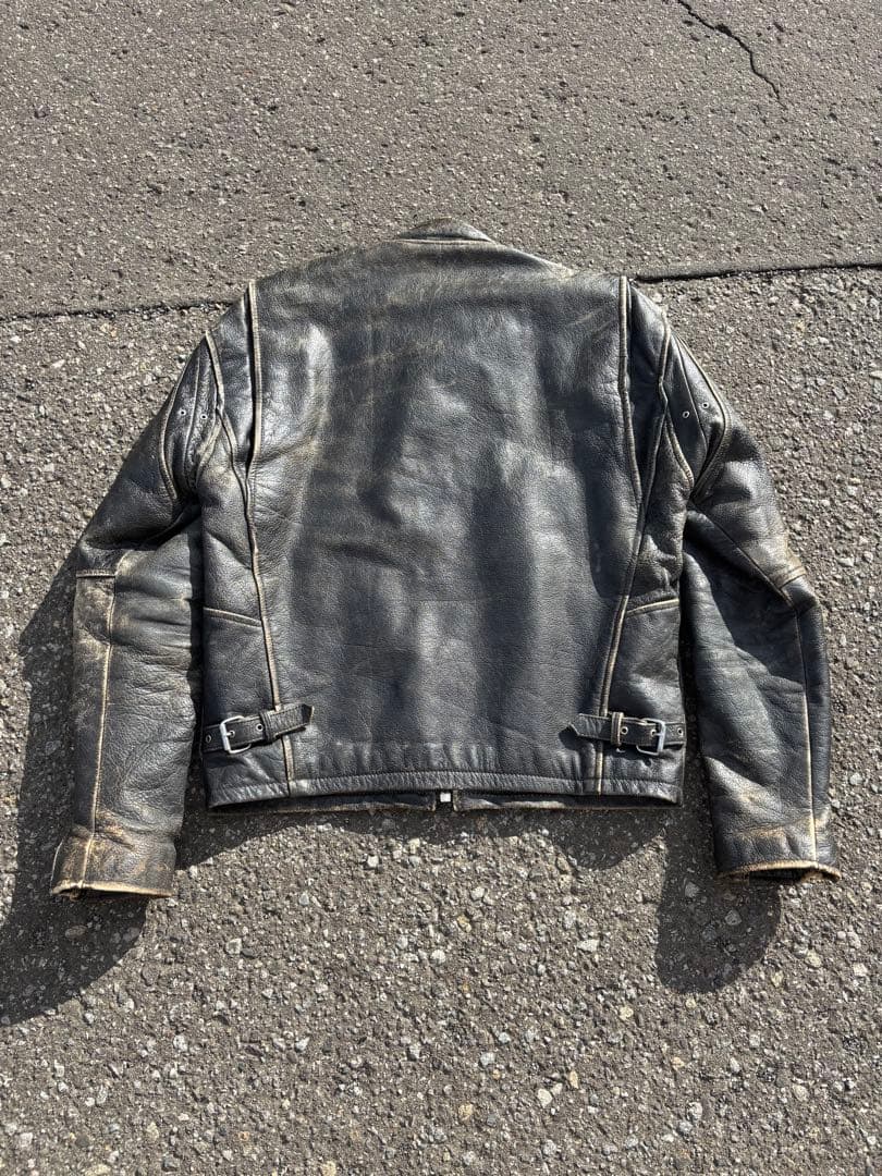 FOORSTEP ライダース　革ジャン　牛革　エイジング　ヴィンテージ　Lサイズ