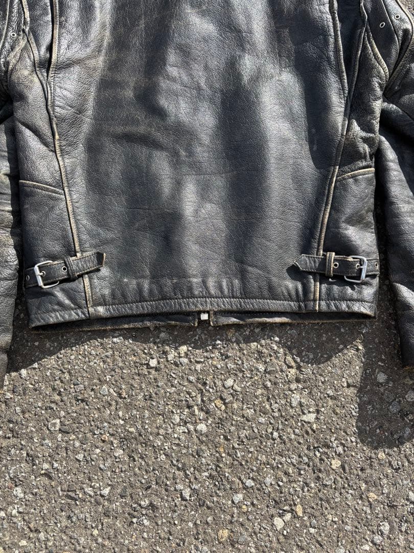 FOORSTEP ライダース　革ジャン　牛革　エイジング　ヴィンテージ　Lサイズ