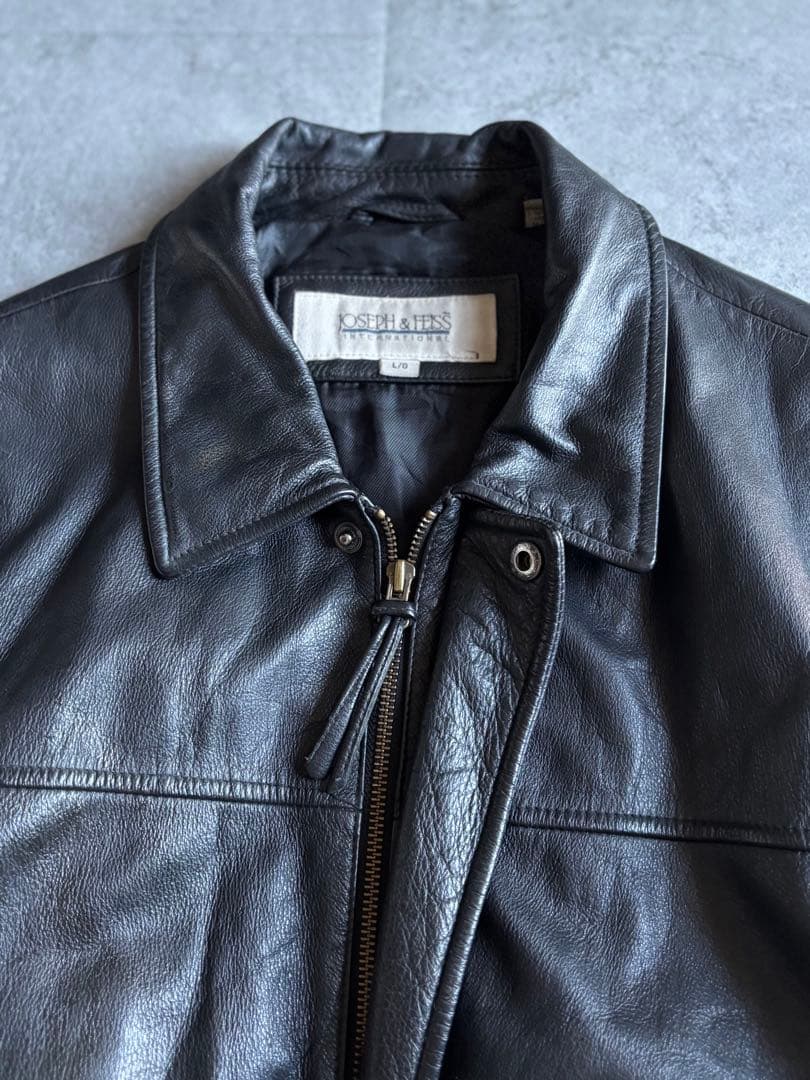 菖己様 JOSEPH&FEISS レザージャケット ブラック L 本革 美品
