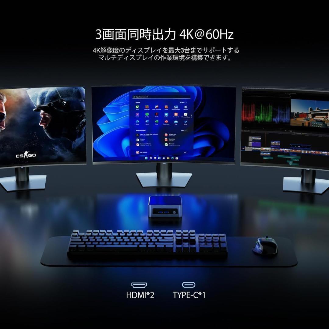 新品❤️ ミニPC AMD Ryzen5 5625U 6コア12スレッド 高性能