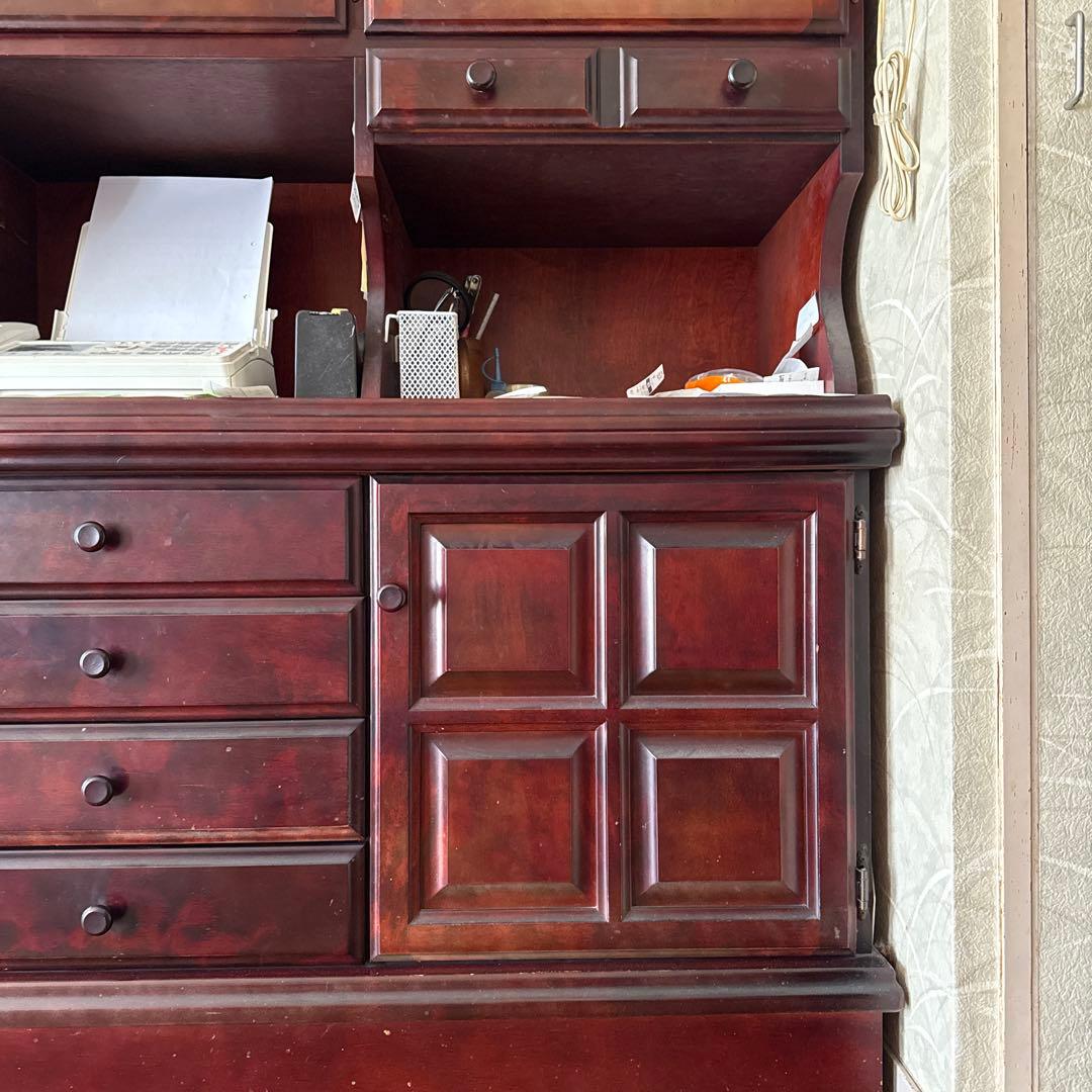 木製ガラス扉キャビネット 大型＊アンティーク