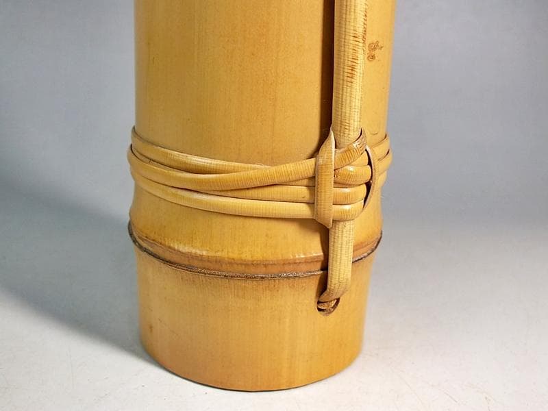 ☆ 三世 早川 尚古斎 嘉代似花筒 共箱 大きな作 高さ54cm!! ☆6B4