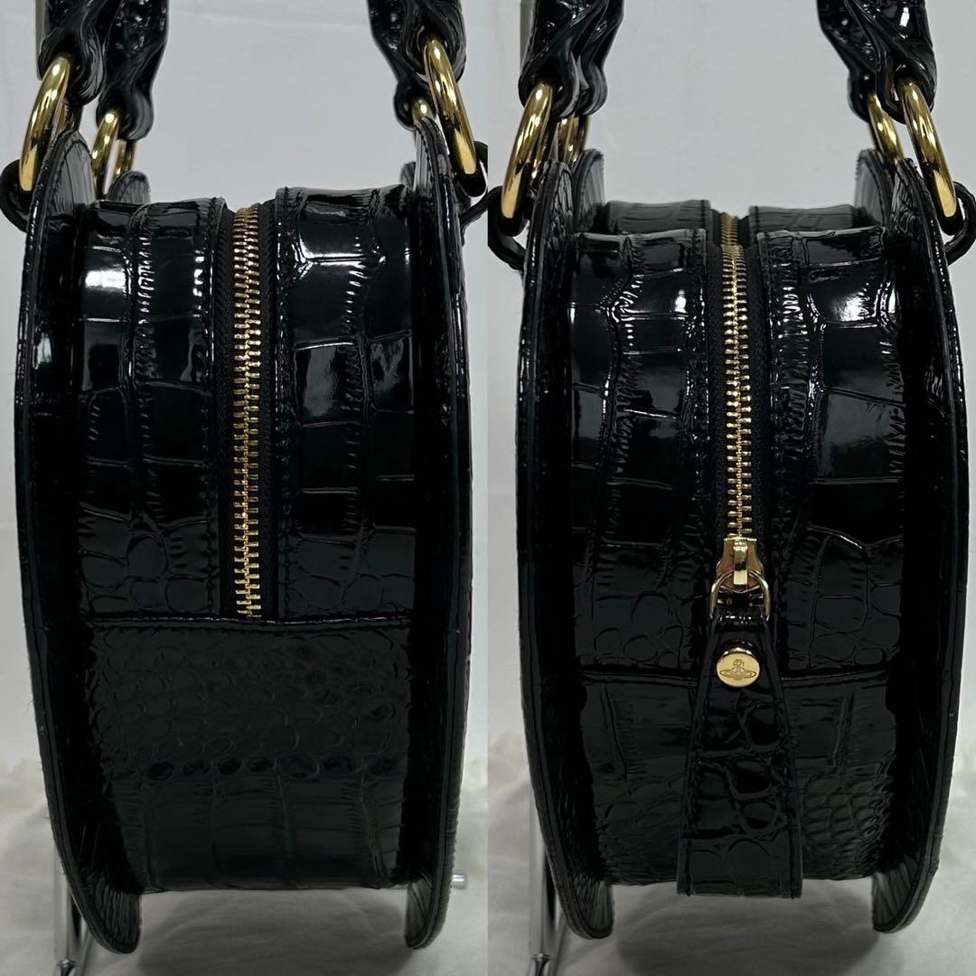 【未使用級】ヴィヴィアンウエストウッド オーブ 2way バッグ ハート クロコ