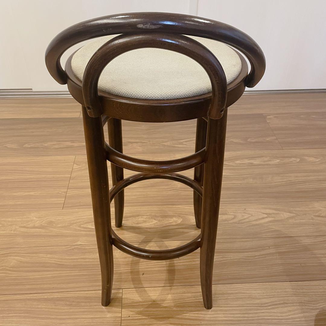 希少品　秋田木工 ベントウッド　ハイスツール 曲げ木 丸椅子 カウンターチェア