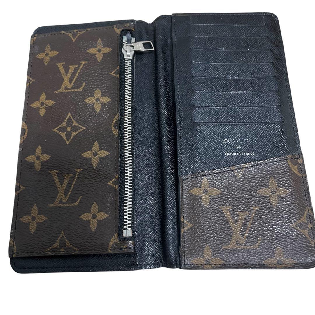 【財布】ルイヴィトン モノグラムマカサー ポルトフォイユ タノン 2つ折長財布