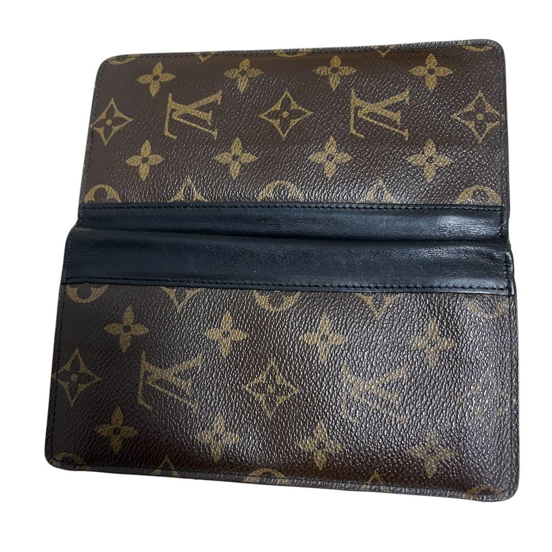 【財布】ルイヴィトン モノグラムマカサー ポルトフォイユ タノン 2つ折長財布