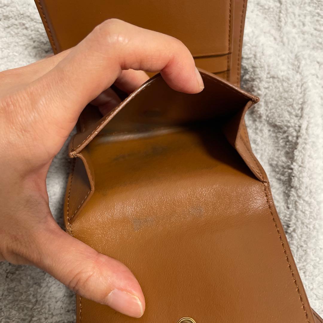 CELINE 三つ折り財布 ブラック ブラウン