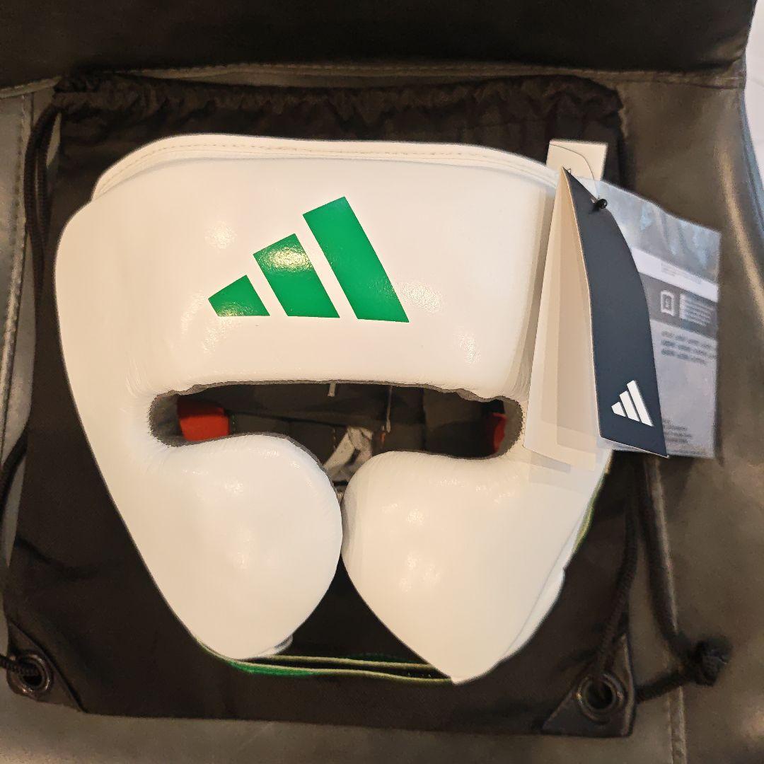 新品未使用☆マクレガーadidas ヘッドギア ホワイト　サイズL
