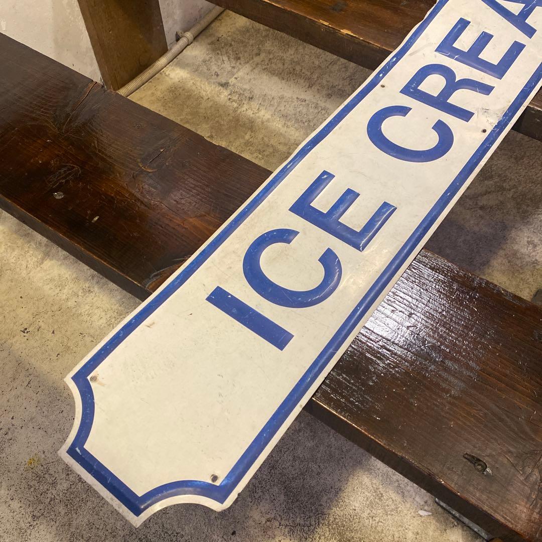 ICE CREAM 看板 アメリカ ヴィンテージ スチール foremost