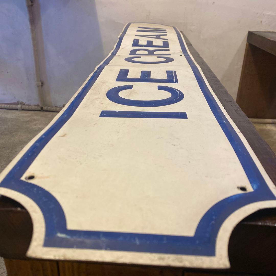 ICE CREAM 看板 アメリカ ヴィンテージ スチール foremost