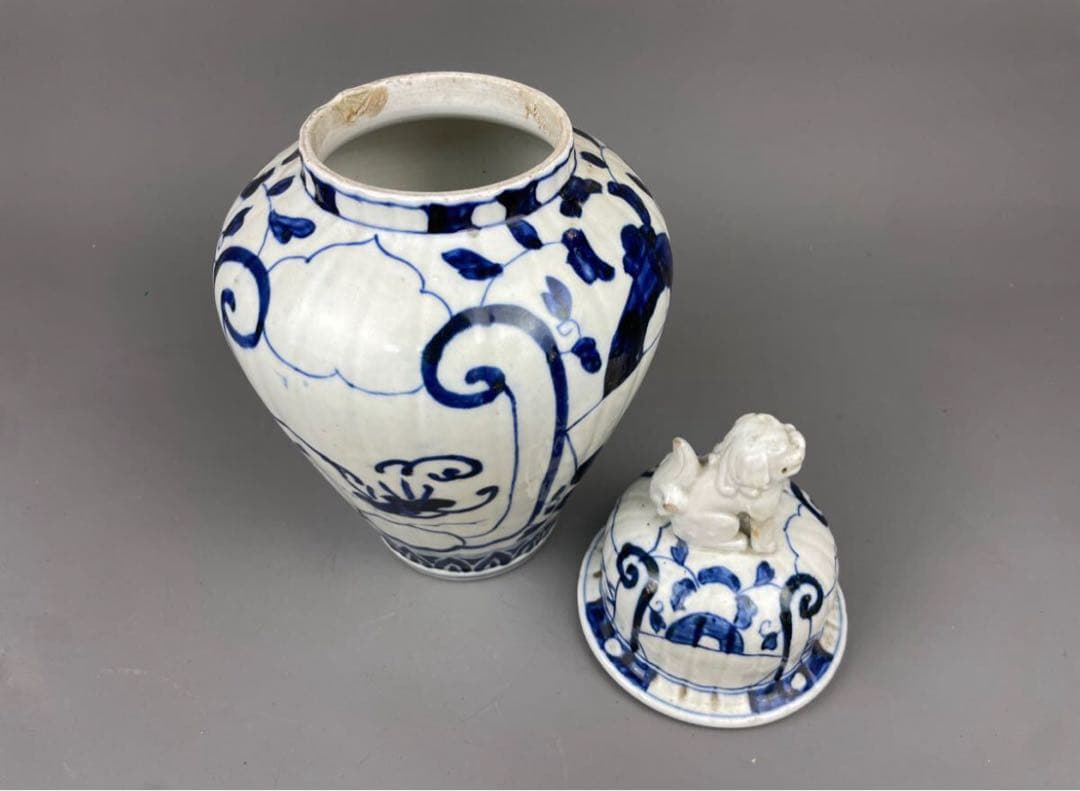 初だし 古伊万里 コレクター放出品 珍品 沈香壺 骨董品 有田焼 花瓶 未完成