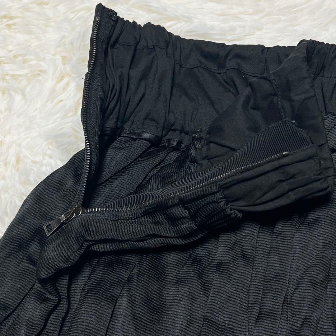 美麗品✨プラダ テスート ナイロン プリーツ スカート ブラック リボン シルク