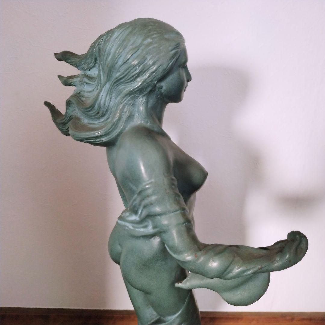 ブロンズ像　裸婦像　置物　裸婦像　女性　裸婦　青緑色　　56cm　8.5kg