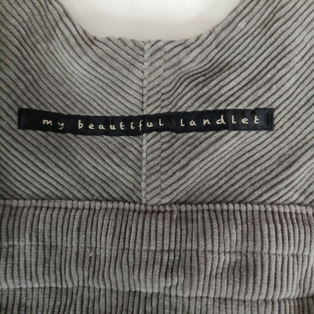 my beautiful landlet コーデュロイ バックパックベスト