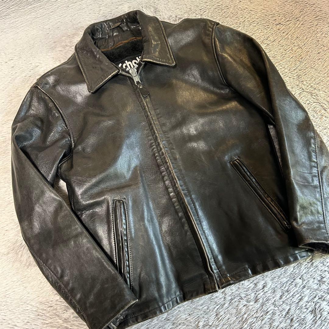 Schott ショットレザージャケット ライナー付き　シングルライダース　36㌅