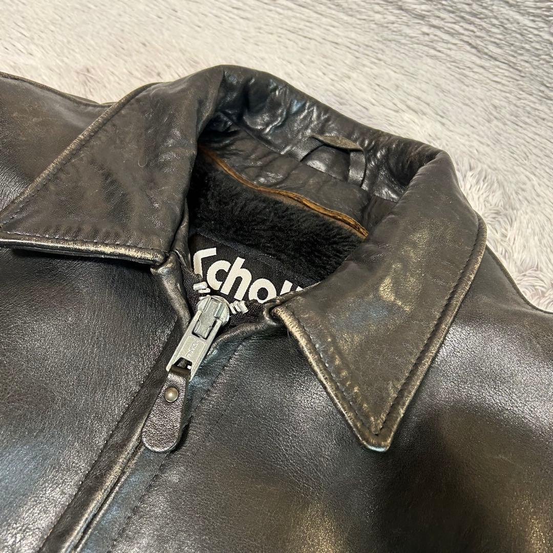 Schott ショットレザージャケット ライナー付き　シングルライダース　36㌅