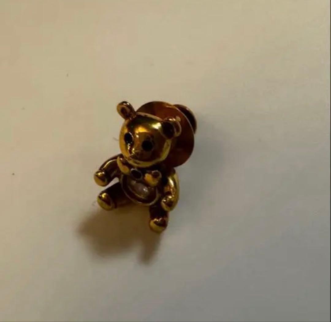 ショパール　テディイベア　ピンブローチ
