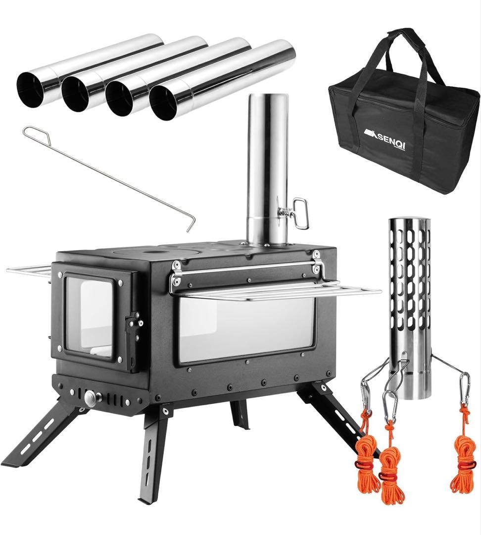 SENQI ペレット薪ストーブ　二回使用　ブラック