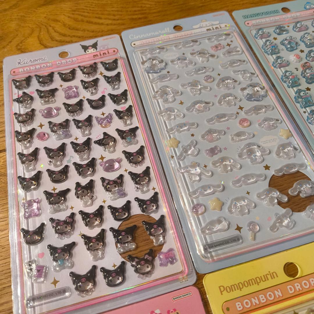 ボンボンドロップシール　mini【確実正規品】8種セット　サンリオ　コンプリート
