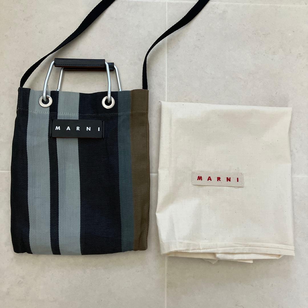 マルニ☆★マルニフラワーカフェ　ショルダーバッグ♪♪ストライプ